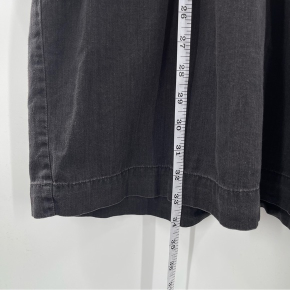 Madewell Denim Babydoll Button Front Shirtdress in Washed Black Size Medium Boho - Picture 8 of 12